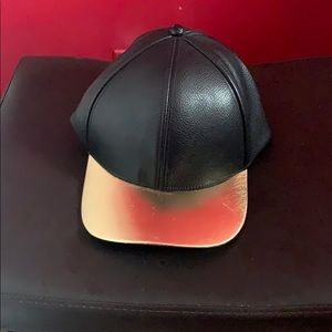 Gold baseball cap